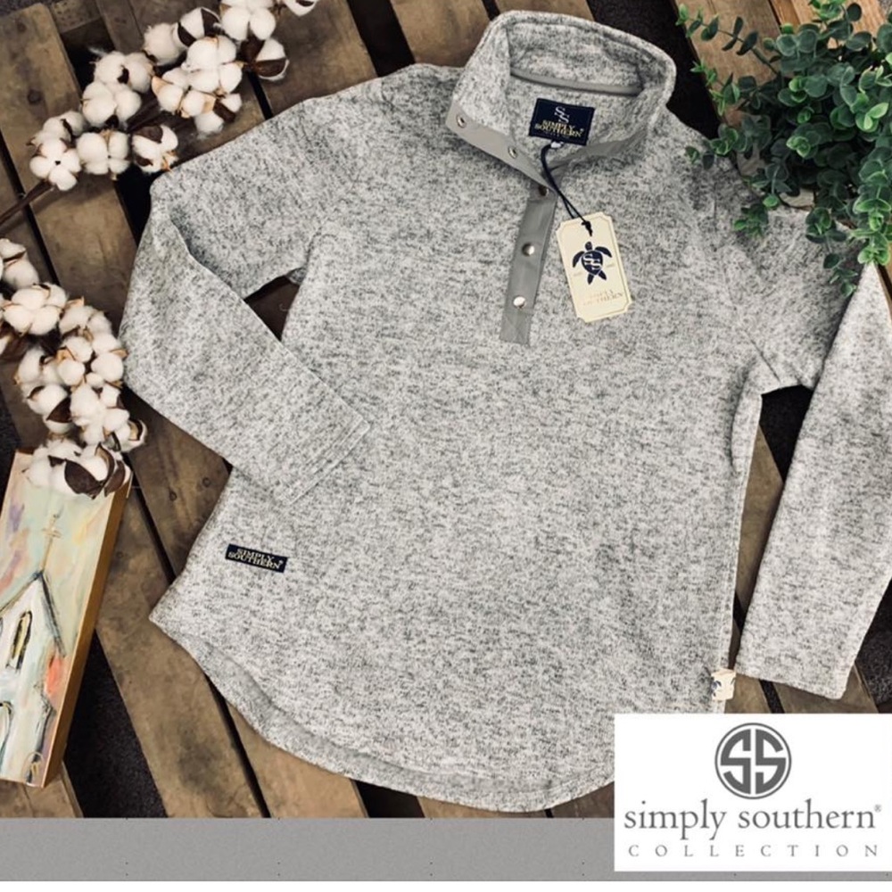 Simply Southern Pullover {Heather Gray}